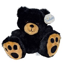 Wishpets Pawpets Black Bear Plush Big Paws Stuffed Animal 2017 8&quot; - £22.26 GBP