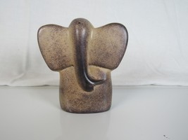 Vintage Abstract Art Elephant Smooth Solid Stone Sculpture Figure 4&quot; - $19.43