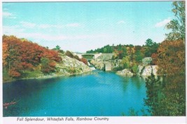 Postcard Fall Splendor Whitefish Falls Rainbow Country Georgian Bay Ontario - £3.10 GBP