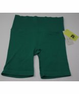 All in Motion Women&#39;s High Rise Seamless Rib Bike Shorts 6&quot; Green Choose... - $9.99