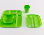 Your Zone ~ Six (6) Piece Set ~ Kids Dinnerware ~ Plastic ~ Green - $14.96