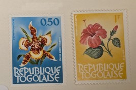Stamp-TOGO 1964  FLORAL  Mint Orchid Hibiscus Scott 461-62- Set of 2 - $2.00