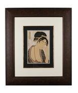 Kitagawa Utamaro &quot;Moatside Prostitute&quot; Woodblock Print Frame: 35&quot; x 30&quot; - $68,396.68 MXN