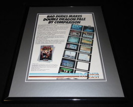 Bad Dudes 1989 NES Nintendo 11x14 Framed ORIGINAL Vintage Advertisement - $44.54