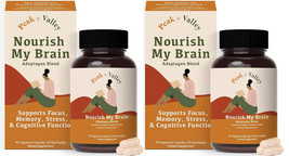 2 Nootropic Brain Support Supplement for Memory &amp; Focus w Lion&#39;s Mane Mushroom - £19.26 GBP