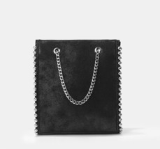 Retro Large Capacity Women Tote Bag Fashion Chain Rivet Bead Shoulder Bags Lady  - £42.53 GBP