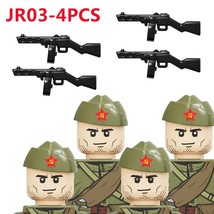 Military Soldiers Weapons Building Blocks British Soviet Union French Ar... - £18.09 GBP