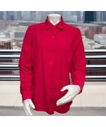 TravelSmith Button Up Top Womens M Pink Collared Shirt Long Sleeve Hidde... - $405.87 MXN