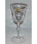 Luminarc Crystal Swirl WATER GOBLET /Wine Glass- Clear 7 1/8&quot; Tall -Set ... - £23.55 GBP