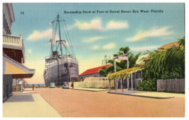 Steamship Dock in Key West, Florida Ship Postcard - £4.12 GBP