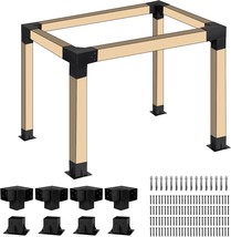 Pergola Kit Elevated Wood Stand Kit Woodwork For 4 &quot;X 4&quot;, Includes Screws - $129.93