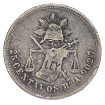 1879Ho A Mexico 25 Centavos Coin (Very Fine, VF Condition) KM 406.6 - £82.12 GBP