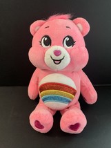 Care Bears Rainbow Cheer Bear Plush 2022 Pink Rainbow - £4.07 GBP