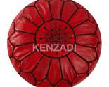 Round pouf berber pouf red pouf with black embroidery by kenzadi by kenzadi 471394 thumb155 crop