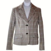 H Hilfiger Jacket Classic Plaid Suiting Blazer Women&#39;s Size 4 Cotton Blend - £42.23 GBP
