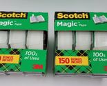 Lot of 2 Scotch Invisible Matte Finish Magic Tape with Dispensers 3/4&quot; x... - $12.00