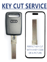 KEY CUT SERVICE +  Transponder Chip Megamos 48 CAN For AUDI 2006 - 2010 ... - $24.99