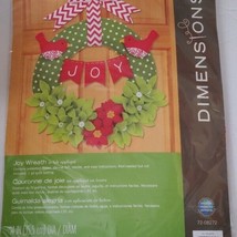 Dimensions 72-08272 Joy Wreath Felt Applique Embroidery - $10.98