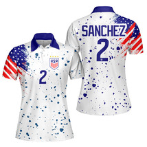 Ashley Sanchez #2 USWNT Soccer FIFA Women&#39;s World Cup 2023 Polo Shirt  - $46.99+