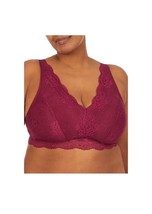 Secret Treasures Bralette Full Figure Lace Claret Wine Color Size 1X FRE... - $19.08 CAD