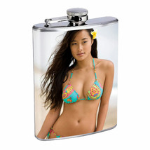 Hawaiian Girls D7 Flask 8oz Stainless Steel Hip Drinking Whiskey - £11.64 GBP