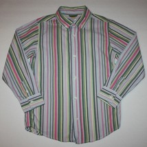 Gymboree Spring Social Boy&#39;s Stripe Dress Shirt Top size 5 6 - £12.67 GBP