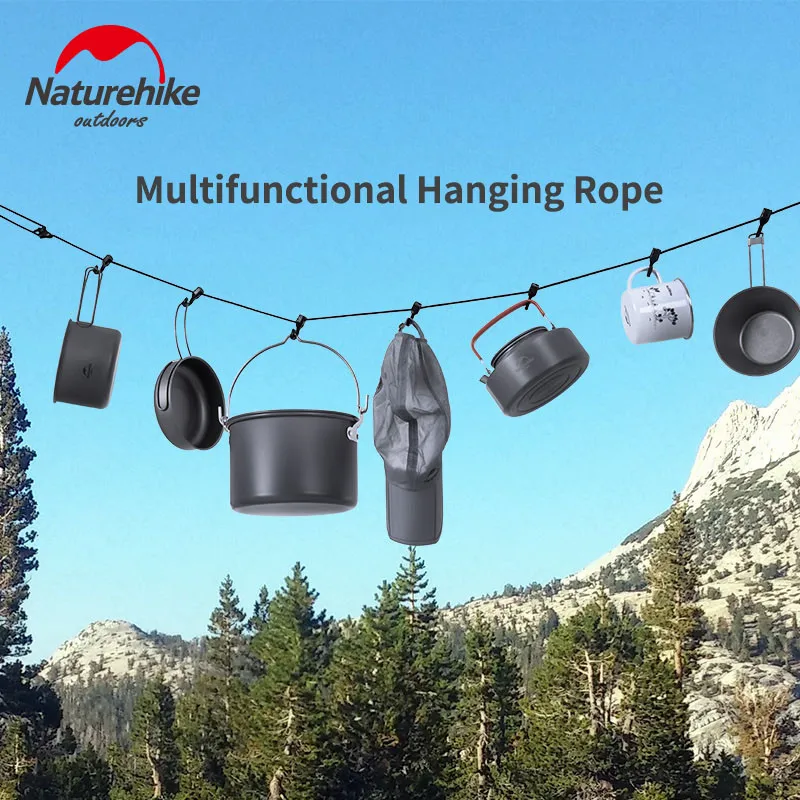 Naturehike 4.3m Hanging Rope Camping Accessories Multi-purpose Clothesline - £21.89 GBP