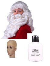 Tabi&#39;s Characters Santa Wig, Beard, Wig Cap &amp; Hair White Combo Set - £95.79 GBP