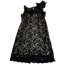 NEW The Limited Black Sleeveless Lace Overlay Knee Length Sheath Dress S... - £27.65 GBP