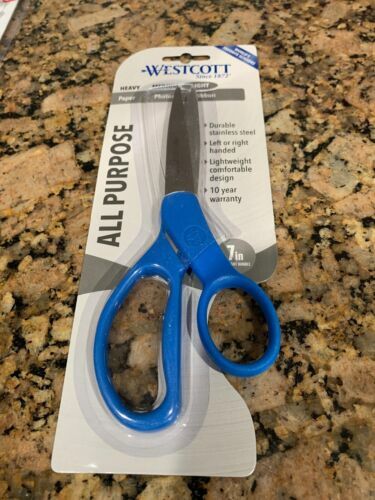 All Purpose Straight Scissors 7&quot; Blue 073577432178 - $4.99
