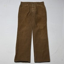 Vtg Lee 32x30 Brown Corduroy 5 Pocket Straight USA Made Mens Pants - £59.55 GBP