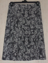 New Womens George Black &amp; White Print Knit Pull On Full Skirt Size Xl (16-18) - £19.90 GBP