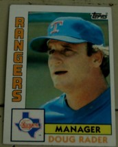 Doug Rader, Rangers,  1984  #412  Topps  Baseball Card GD COND - $0.99