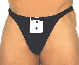 New Mens Wedding Black TUXEDO THONG Male Lingerie Batchelor Party Underwear - $16.99
