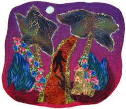 Moon Shadow: Quilted Art Wall Hanging - $395.00