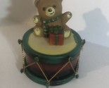 Bear On Drum Christmas Decoration Holiday Ornament XM1 - £6.22 GBP