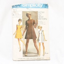Misses Dress Two Lengths Sewing Pattern 8612 Simplicity 1969 Size 12 Bus... - £11.62 GBP