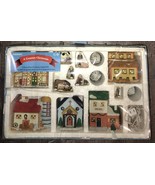 RARE! NOMA; A Country CHRISTMAS, 15 PIECE PORCELAIN LIGHTED KIT, 28576 - $43.44