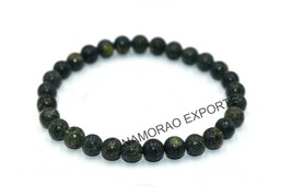 Natural Russian Serpentine 6x6 mm Beaded Stretch Adjustable Bracelet ASB-12 - £7.43 GBP