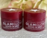 2 X GlamGlow Good In Bed Passionfruit Night Cream 0.17oz Travel= .34oz F... - $7.87