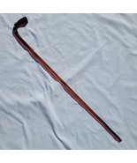 Rare Antique Whimsy Parade Cane Burgundy Amber End Of Day Blown Twisted ... - $338.49 CAD