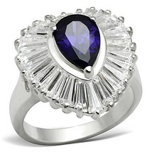 Tanzanite Silver Ring AAA CZ SS004 Luxury Jewelry 925 Solid Sterling - $46.99
