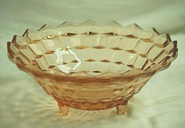 Whitehall Peach Colony 10&quot; Footed Serving Bowl Cube Serving Dish Vintage MCM - $46.52