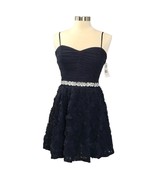 Trixxi Juniors NAVY BLUE with Silver Rhinestone  Formal party Dress  Siz... - $330.18 MXN