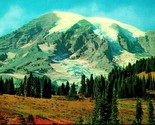 Mount Rainier From Paradises Valley Washington WA UNP Chrome Postcard - $3.91