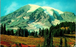 Mount Rainier From Paradises Valley Washington WA UNP Chrome Postcard - £3.05 GBP