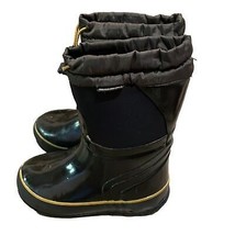 Bogs McKinley Black Winter Snow Boots Unisex Kids Size 1 - £17.64 GBP
