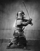 Samurai with sword Japanese warrior Giclee Canvas Print - £6.86 GBP+