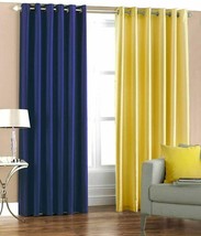 Polyester Door Curtains Room Darkening Beautiful Solid Window Curtains Set Of 2 - £27.91 GBP+