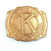 Vintage Kiwanis International Service Club Belt Buckle Metal Logo Emblem RARE - £15.63 GBP